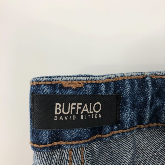 Buffalo David Bitton Womens Girlfriend Jeans Sz 27 High Rise Relaxed Rhinestones - Picture 4 of 15